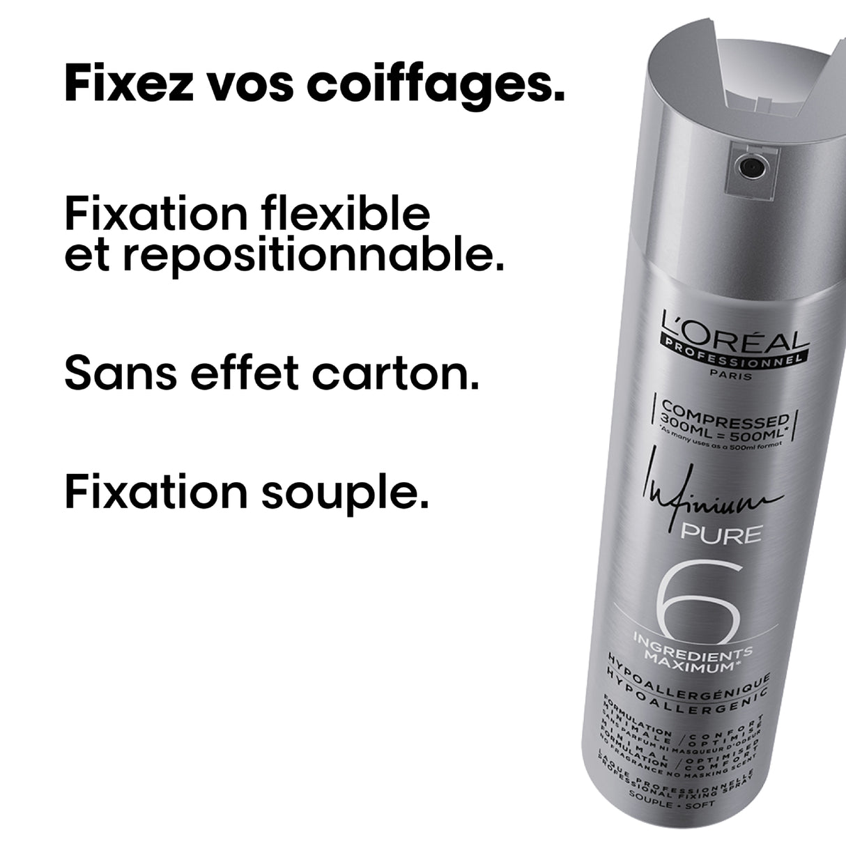 Laque Infinium Pure Souple L'Oréal Professionnel 300 ML