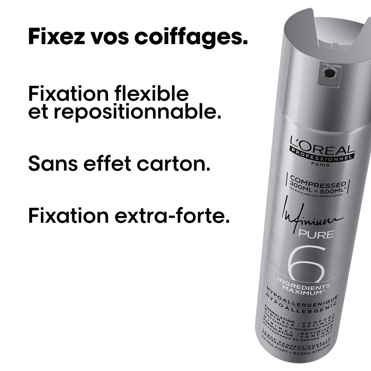 Laque Infinium Pure Extra Forte L'Oréal Professionnel 300 ML