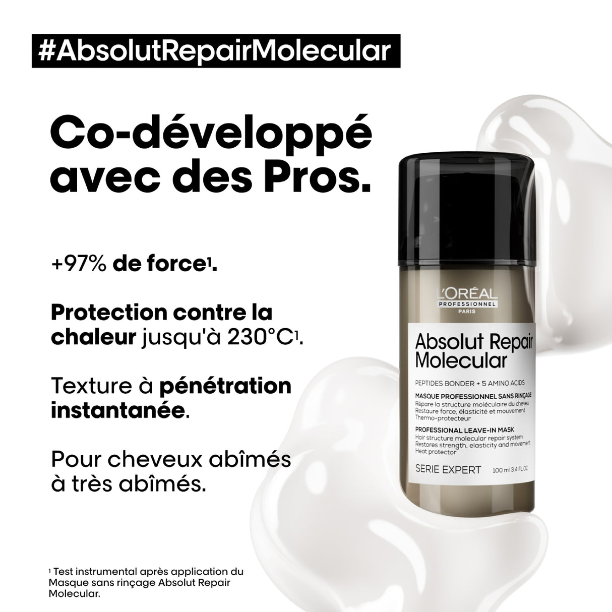 Masque sans rinçage Absolut Repair Molecular L'Oréal Professionnel 100 ML