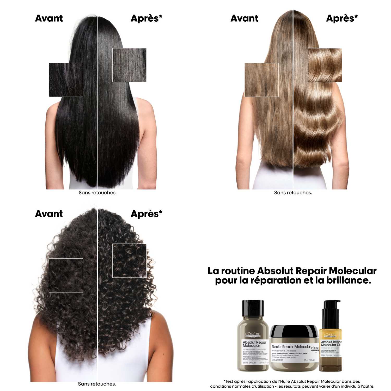 Huile Bi-Phase Absolut Repair Molecular L'Oréal Professionnel 30 ML