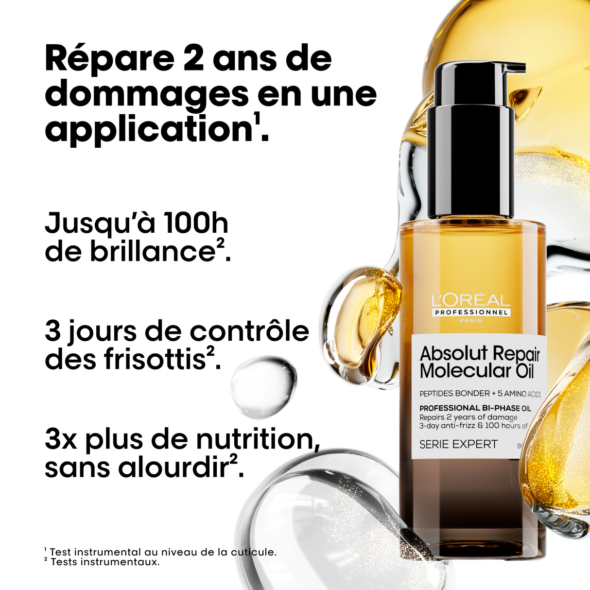 Huile Bi-Phase Absolut Repair Molecular L'Oréal Professionnel