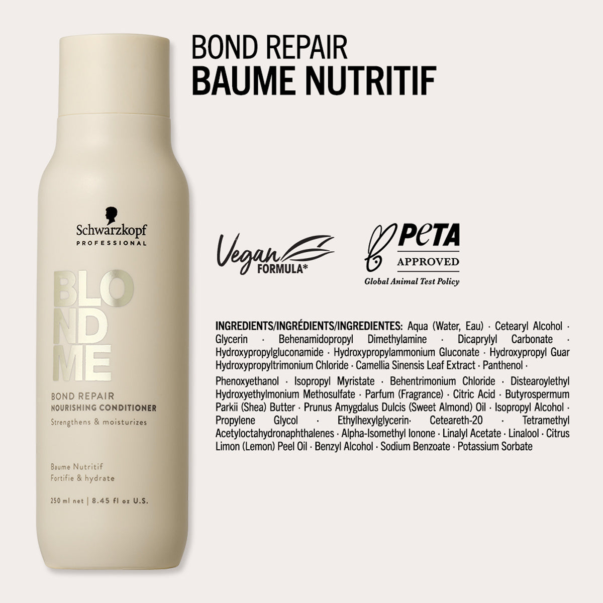Baume Nutritif Blond Me Bond Repair Schwarzkopf 250ML
