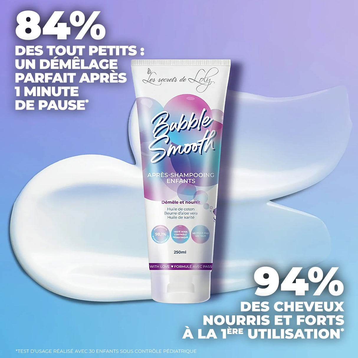 Après-Shampoing Enfant Bubble Smooth Les Secrets de Loly 250 ML