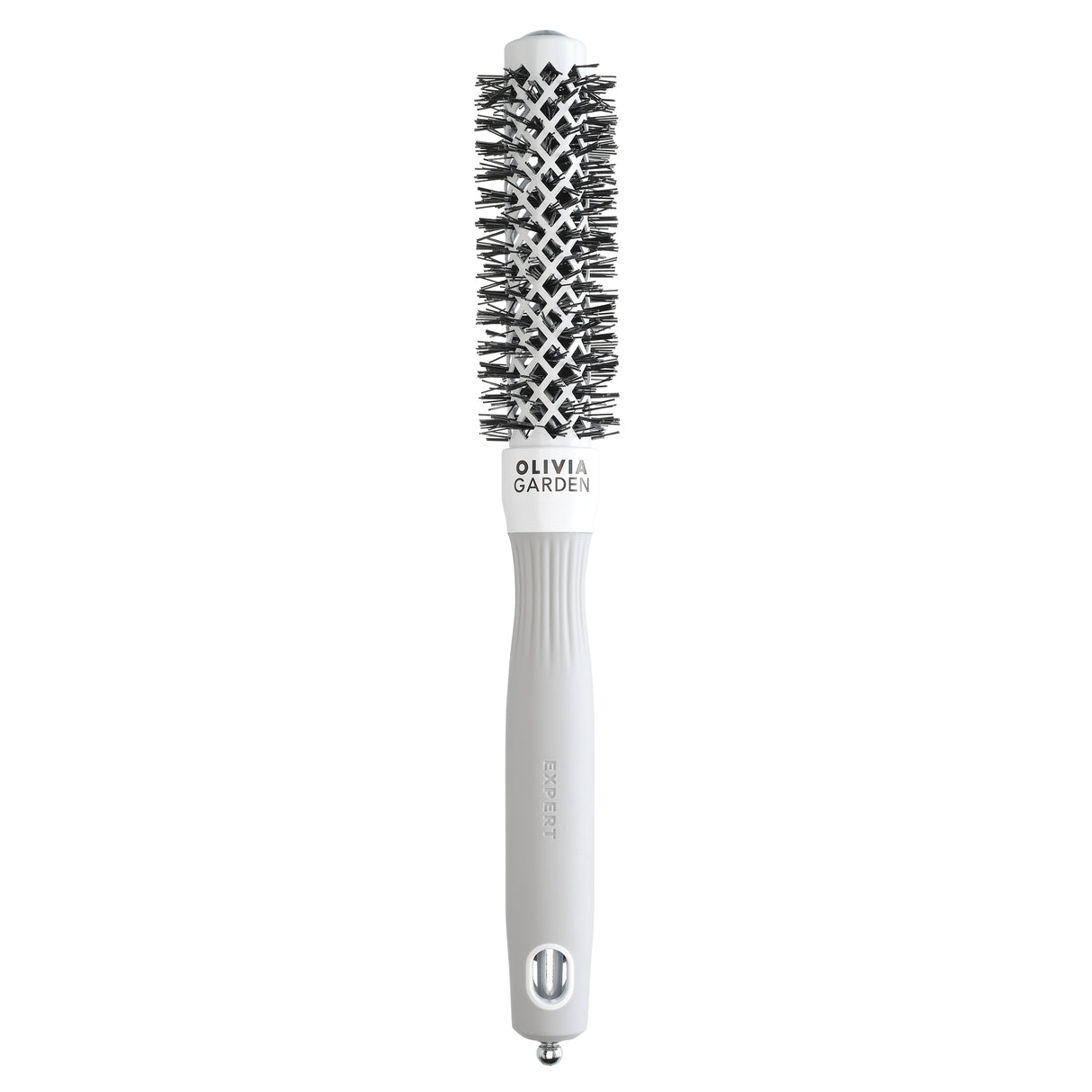 Brosse ronde Olivia Garden Expert Blowout Shine WHITE & GREY
