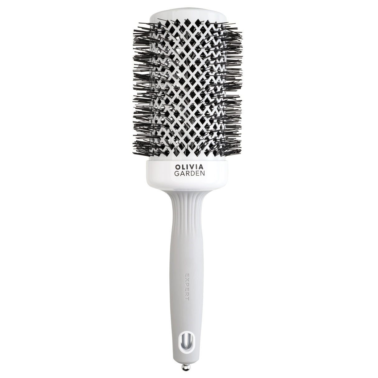 Brosse ronde Olivia Garden Expert Blowout Shine WHITE & GREY