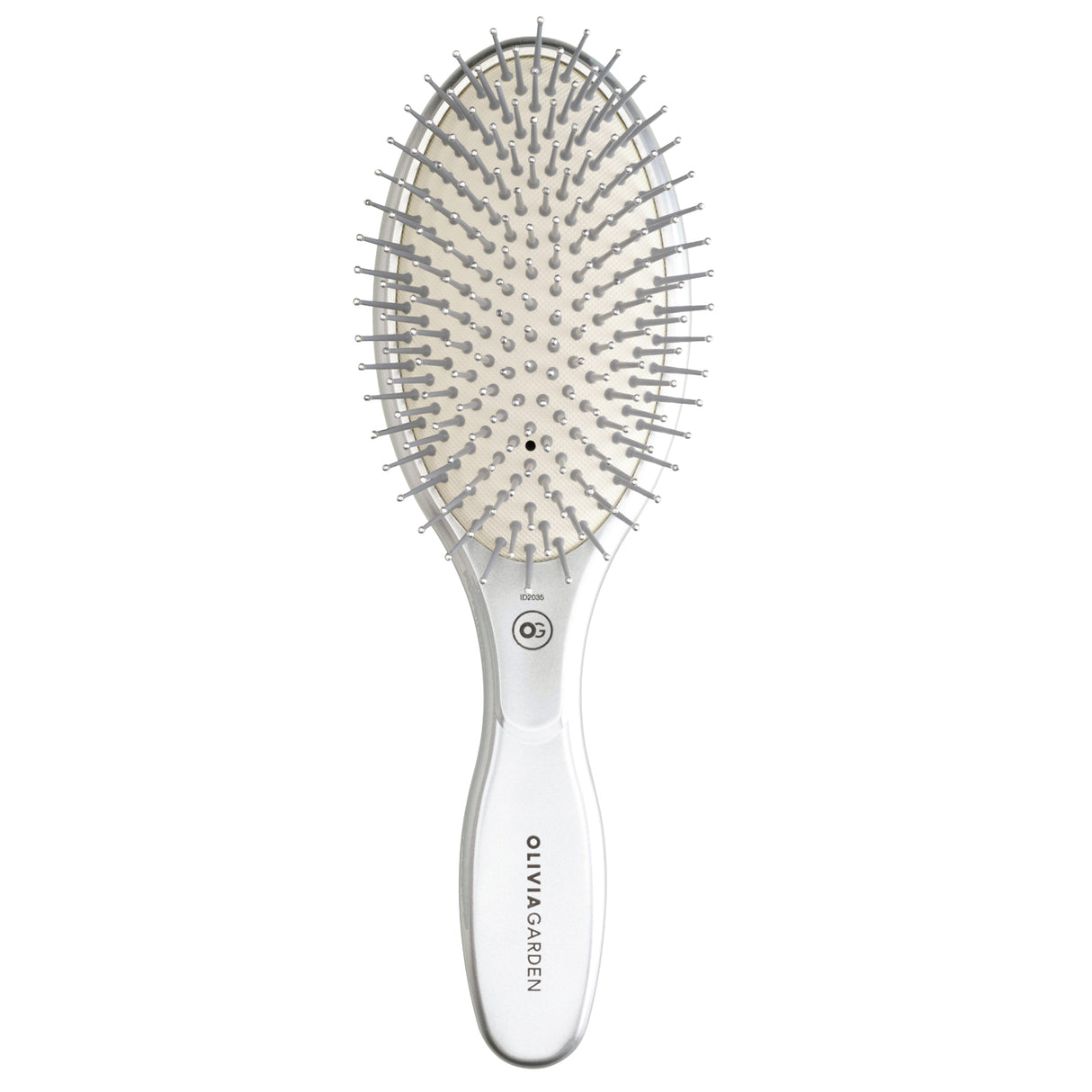 Brosse pneumatique Expert Care Oval Nylon Silver Olivia Garden