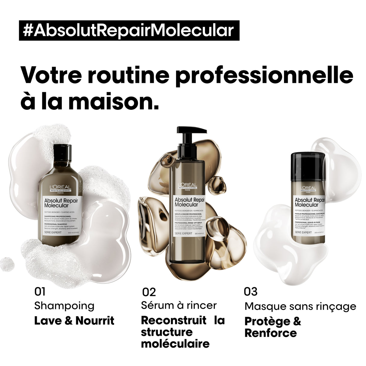Trio Absolut Repair Molecular L'Oréal Professionnel