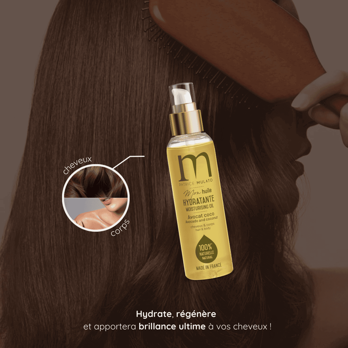 Huile Hydratante Avocat et Coco Mulato 120 ML