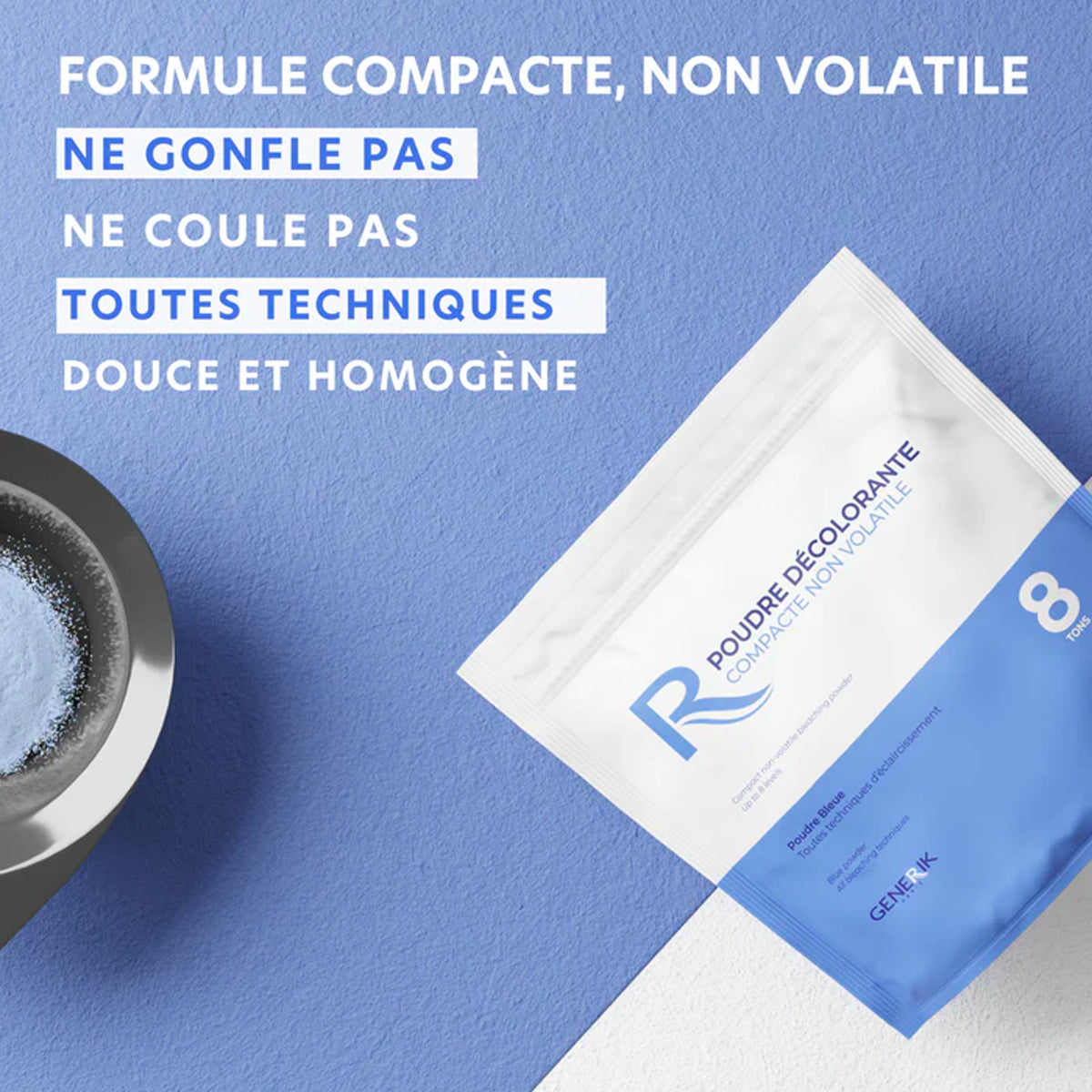 Poudre Décolorante 8 Tons Generik 500G