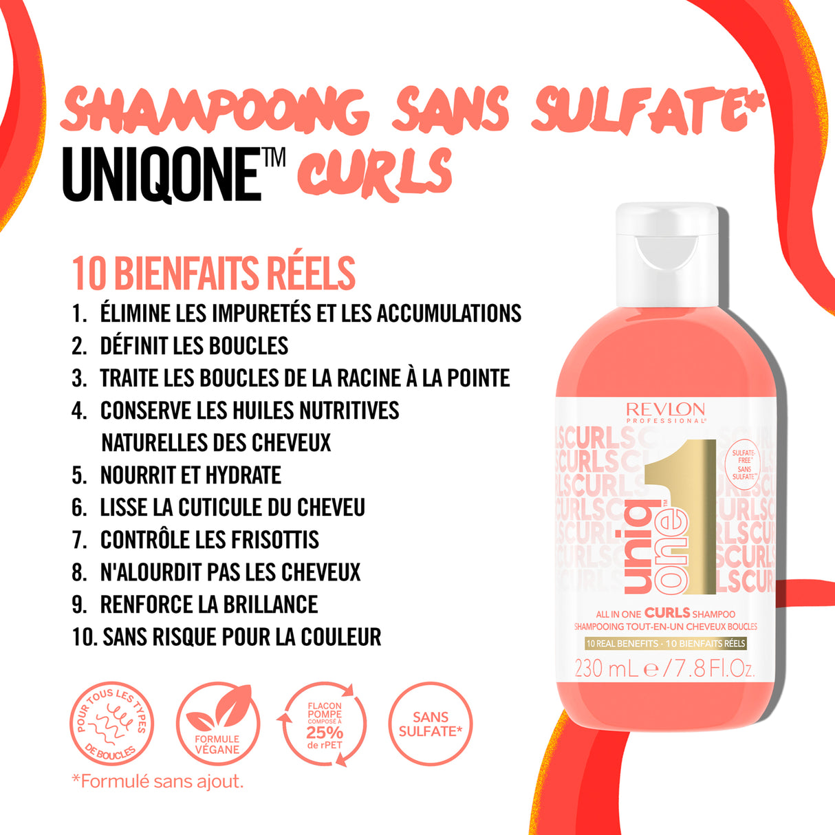 Shampoing Revlon Curls Uniq One 230 ML