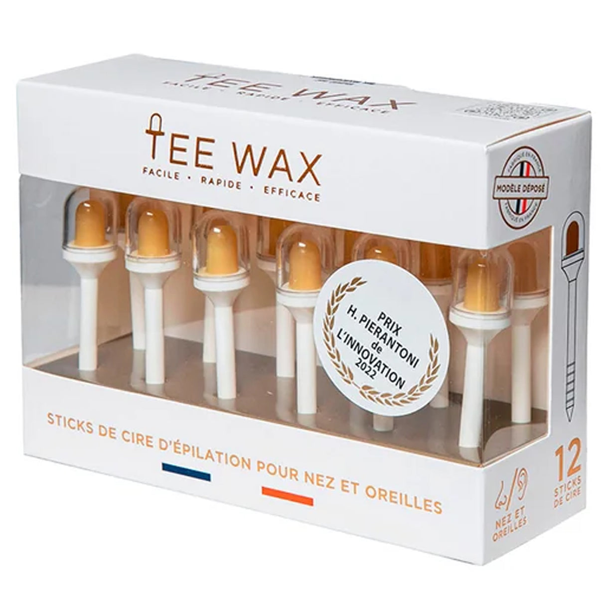 Boîte de 12 Sticks de Cire d'Épilation Nez Oreilles Tee Wax