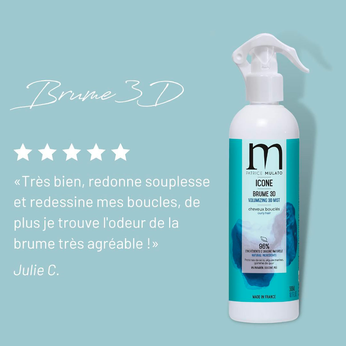 Brume 3D Cheveux Bouclés Mulato 300 ML
