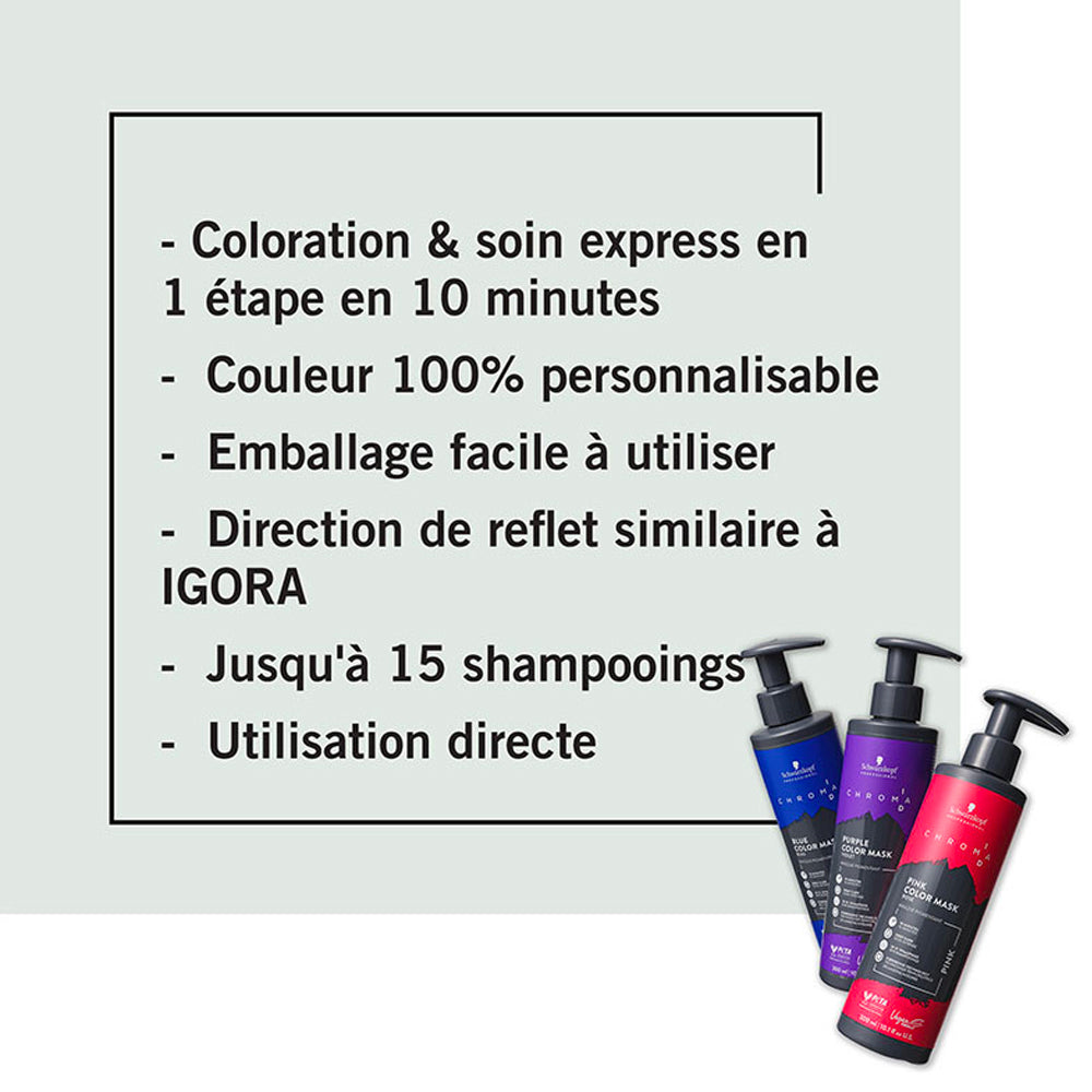 Masque Pigmenté Chroma ID 9-12 Gris Platine Schwarzkopf 300 ML