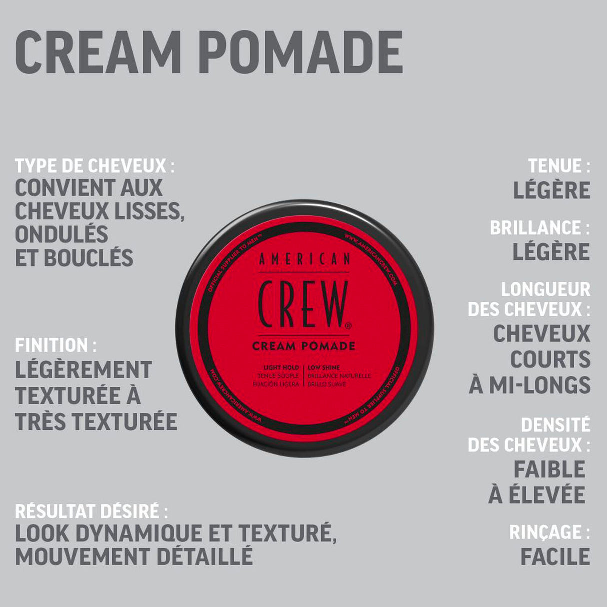 Cream Pomade American Crew 85 G