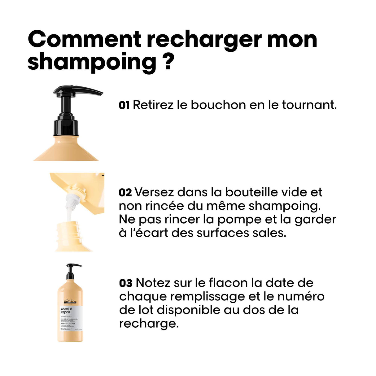 Éco-Recharge Shampoing Absolut Repair L'Oréal Professionnel 1000 ML