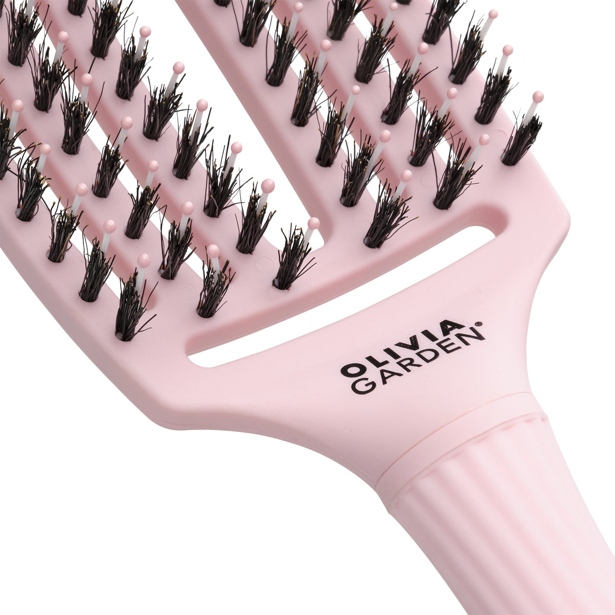 Brosse démêlante Fingerbrush Combo Pastel Pink Moyenne Olivia Garden