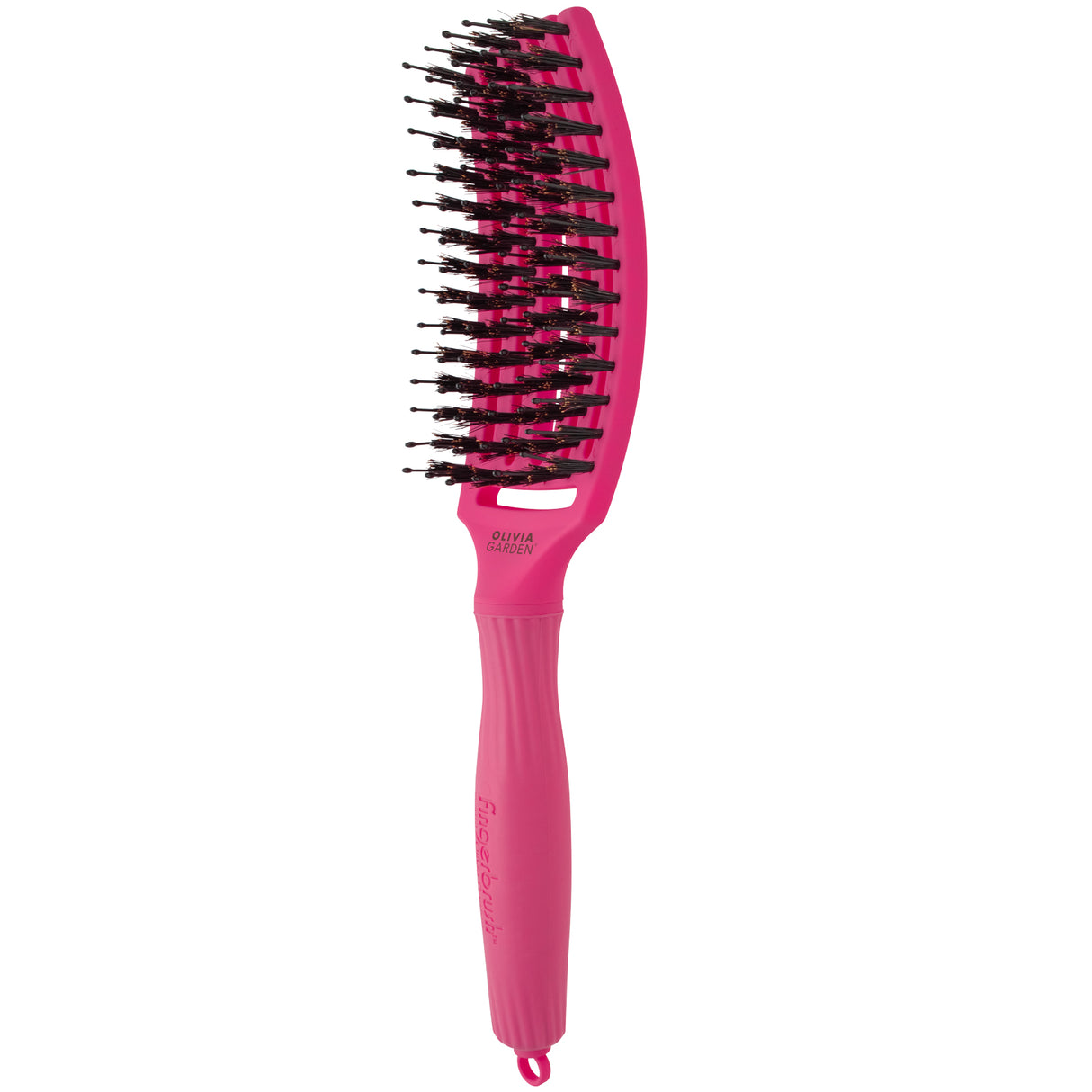 Brosse démêlante Fingerbrush Combo Hot Pink Moyenne Olivia Garden