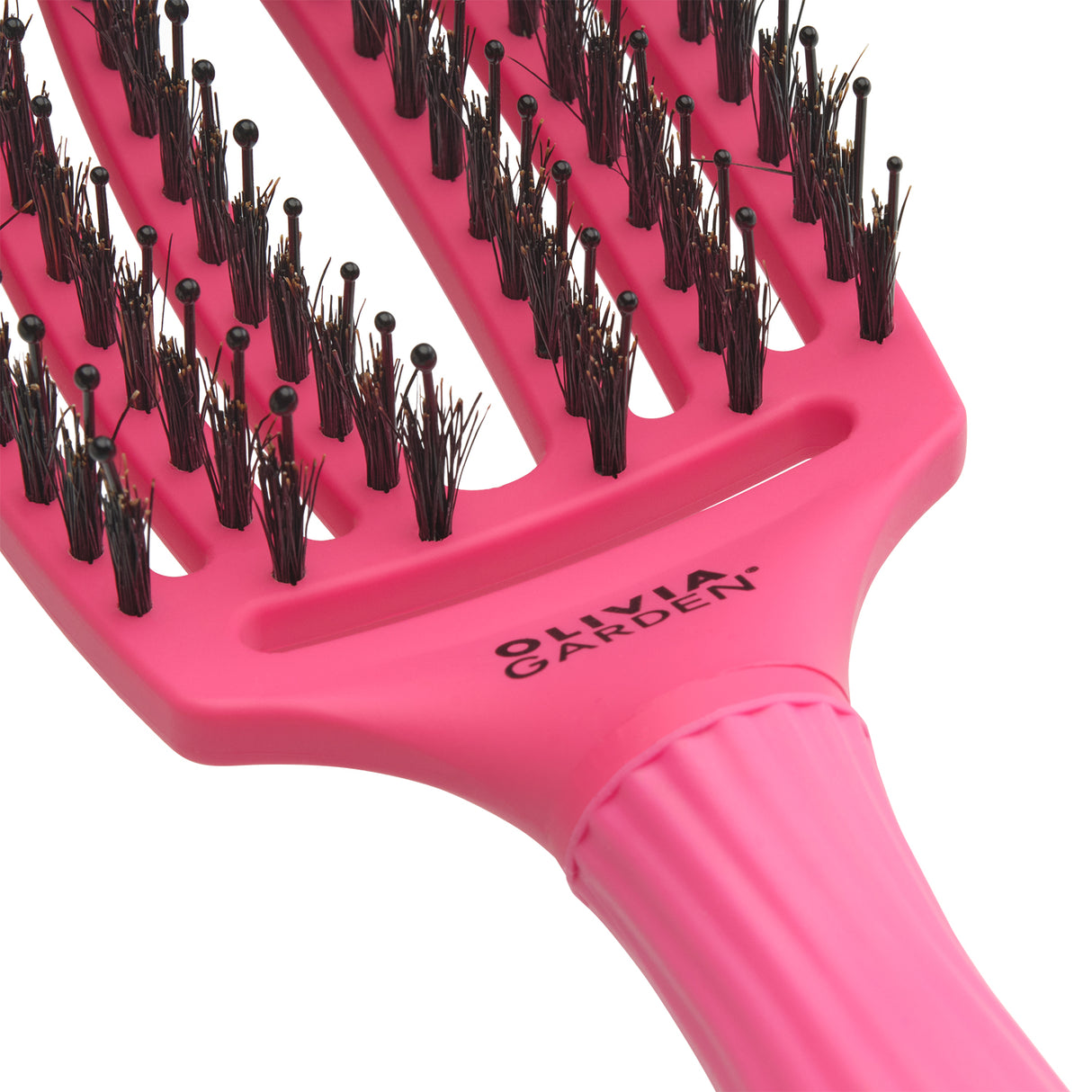 Brosse démêlante Fingerbrush Combo Hot Pink Moyenne Olivia Garden