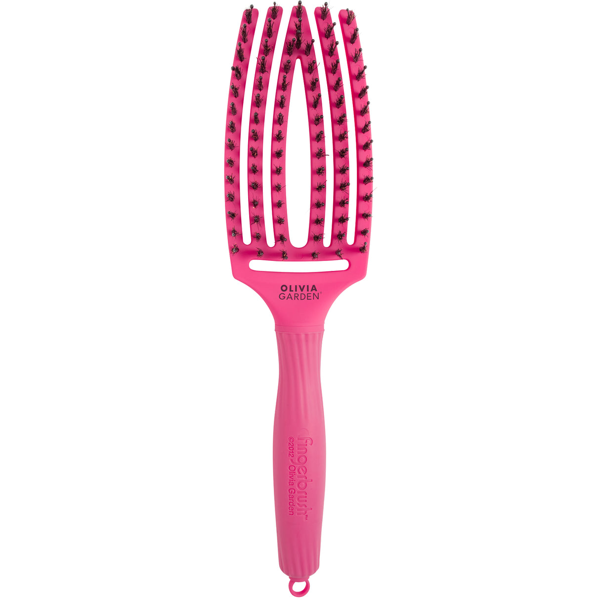 Brosse démêlante Fingerbrush Combo Hot Pink Moyenne Olivia Garden