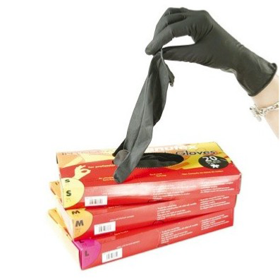 Gants Latex Noir Ré-utilisables, Boîte de 20