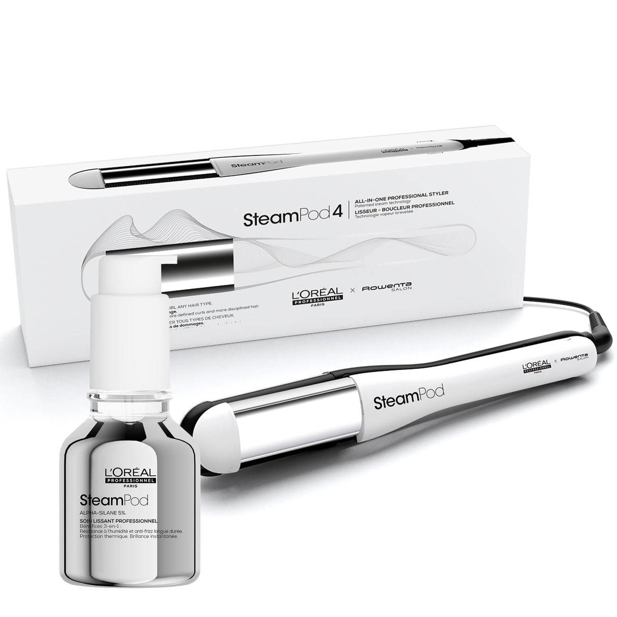 Lisseur Boucleur Steampod 4.0 + Soin Lissant 3-en-1 L'Oréal Professionnel