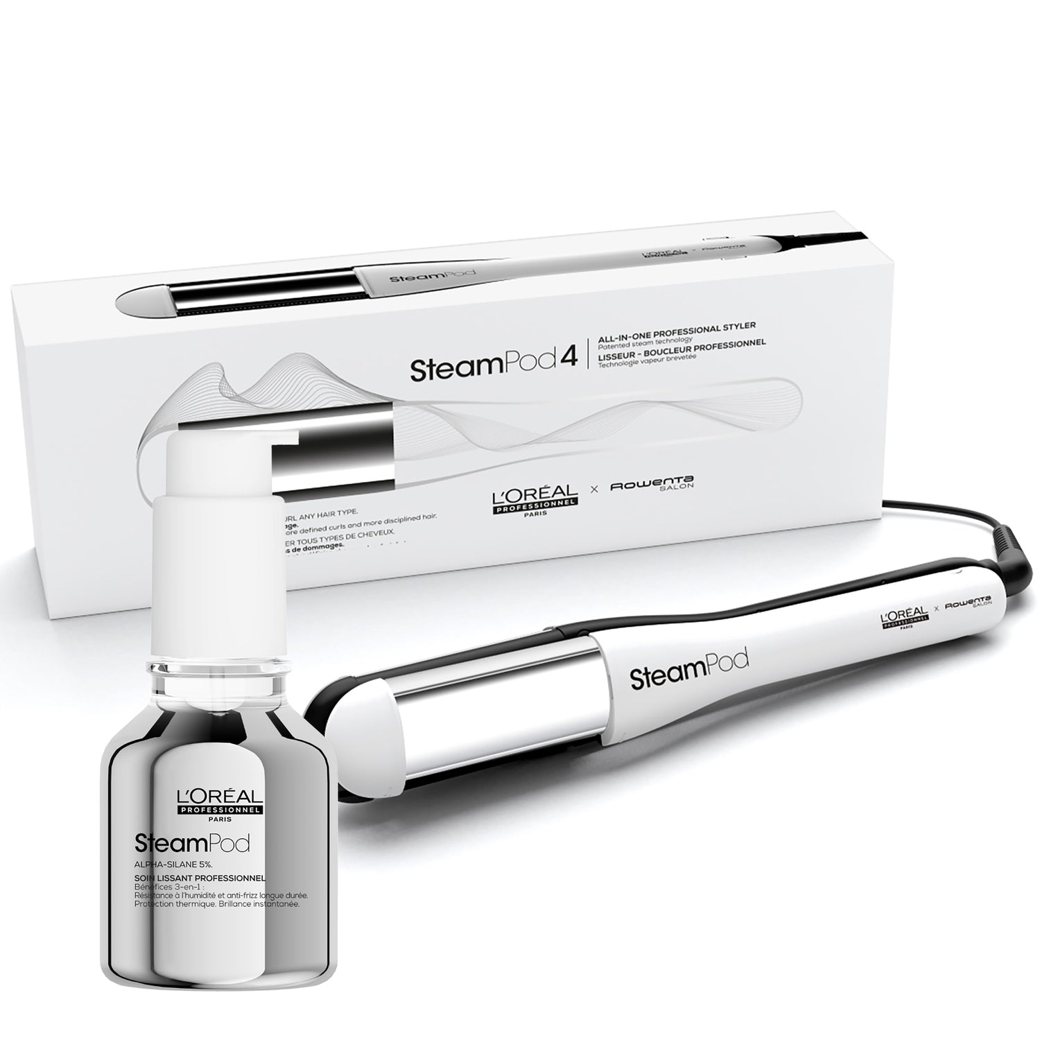 Lisseur Boucleur Steampod 4.0 + Soin Lissant 3-en-1 L'Oréal Professionnel