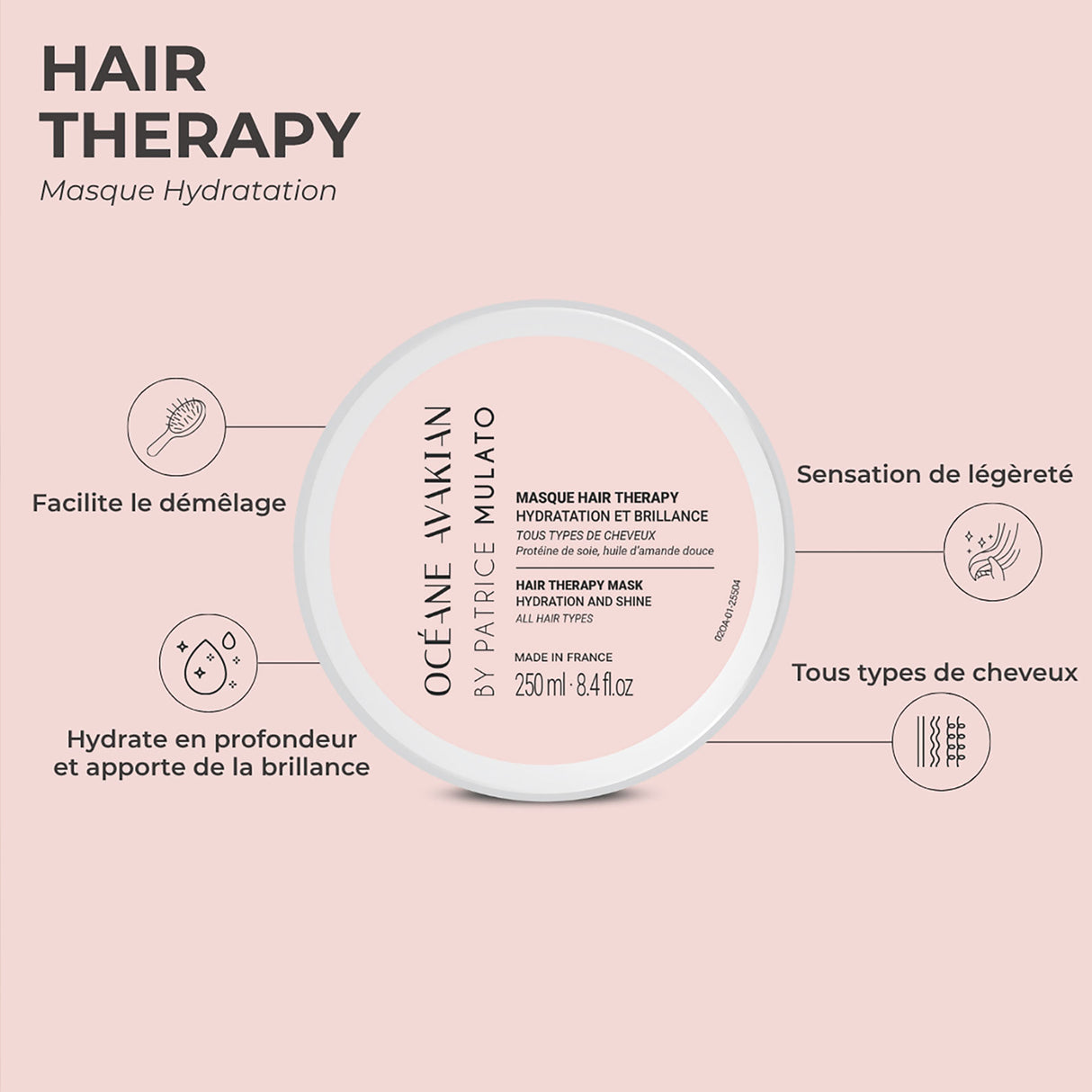 Masque Hydratation Hair Therapy Océane Avakian by Mulato