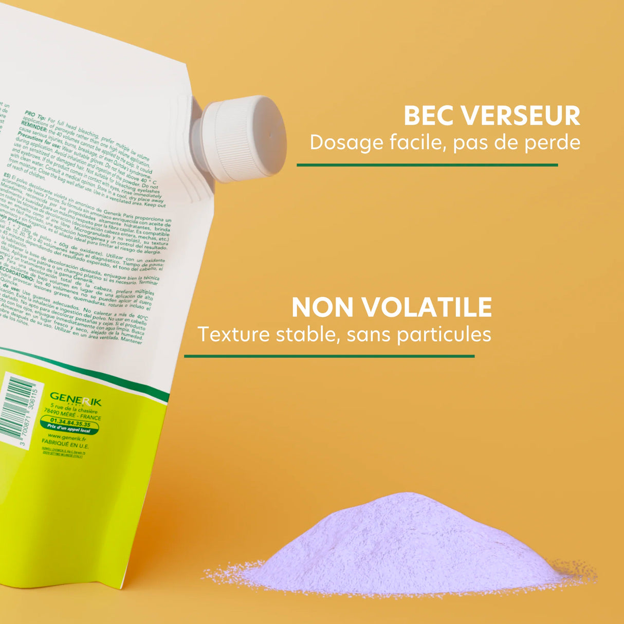 Poudre Décolorante 7 Tons Sans Ammoniaque Generik 500G