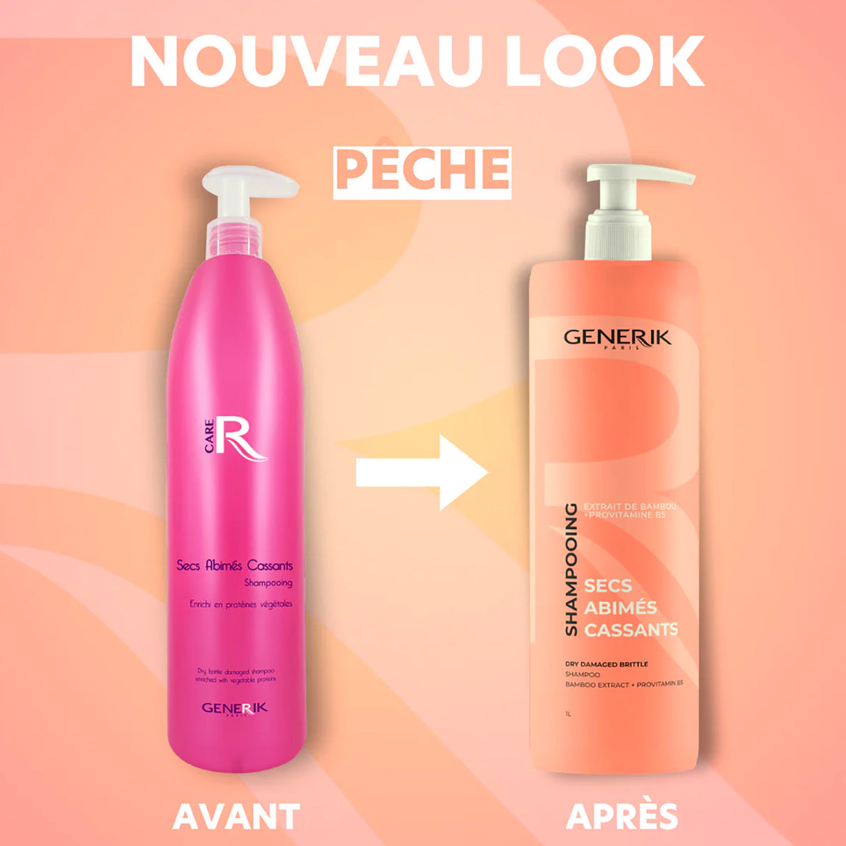 Shampoing Cheveux Secs/Abîmés/Cassants Generik 1 Litre