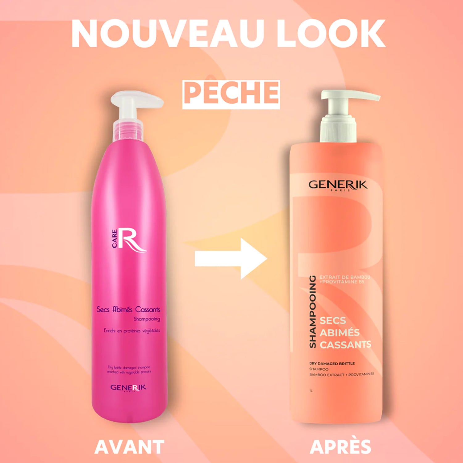 Shampoing Cheveux Secs/Abîmés/Cassants Generik 1 Litre