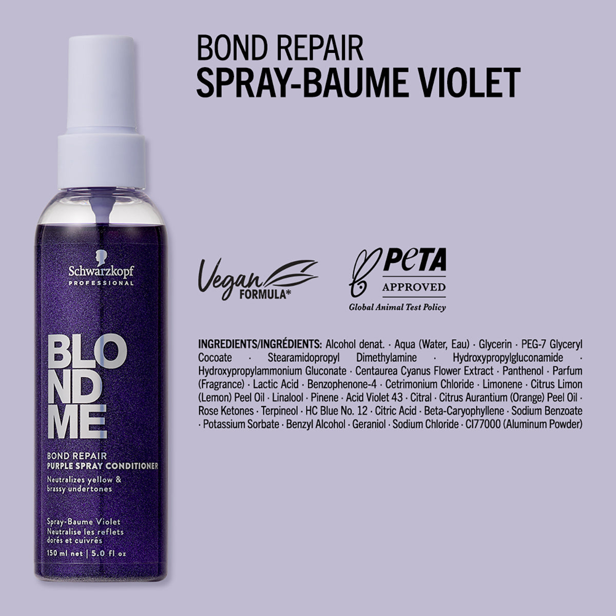 Spray Baume Violet Blond Me Bond Repair Schwarzkopf 150 ML