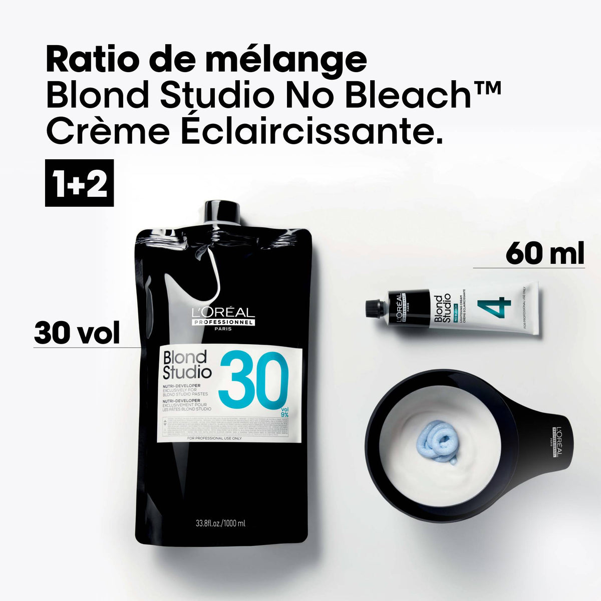 Crème Éclaircissante No Bleach Blond Studio L'Oréal Professionnel 60 ML
