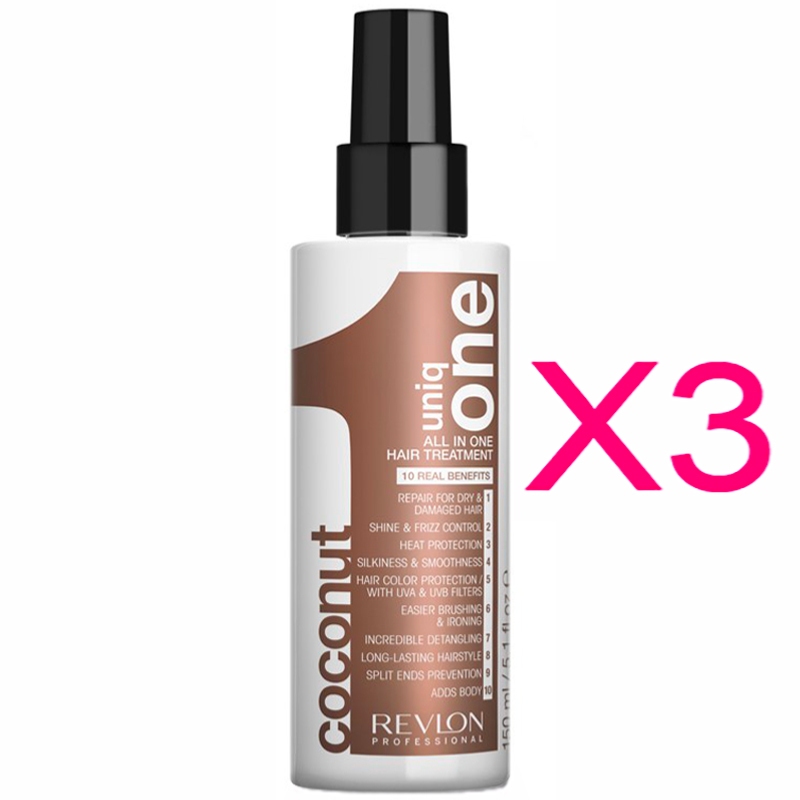 Spray Revlon Uniq One Coconut 150 Ml Pack 3 