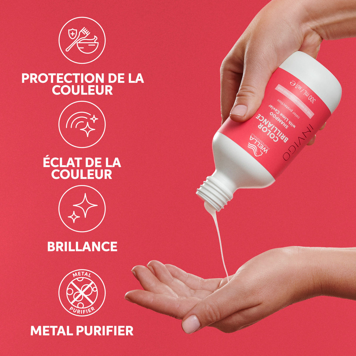 Shampoing Color Brilliance Invigo Cheveux Épais Wella 1L