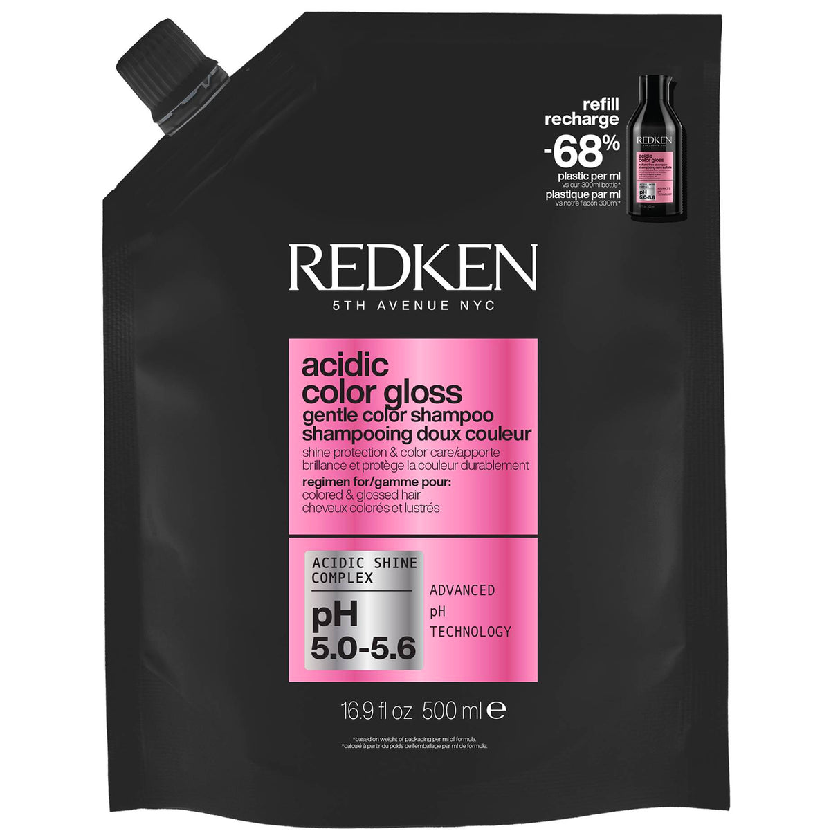 Éco-Recharge Shampoing Acidic Color Gloss Redken 500 ML