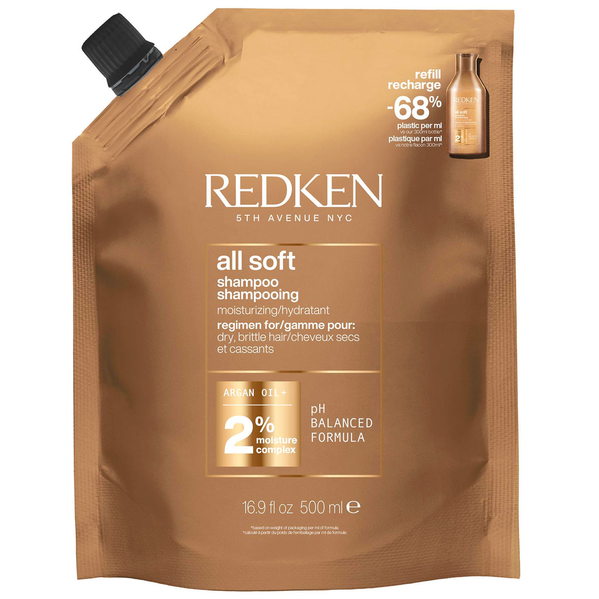 Éco-Recharge Shampoing All Soft Redken 500 ML