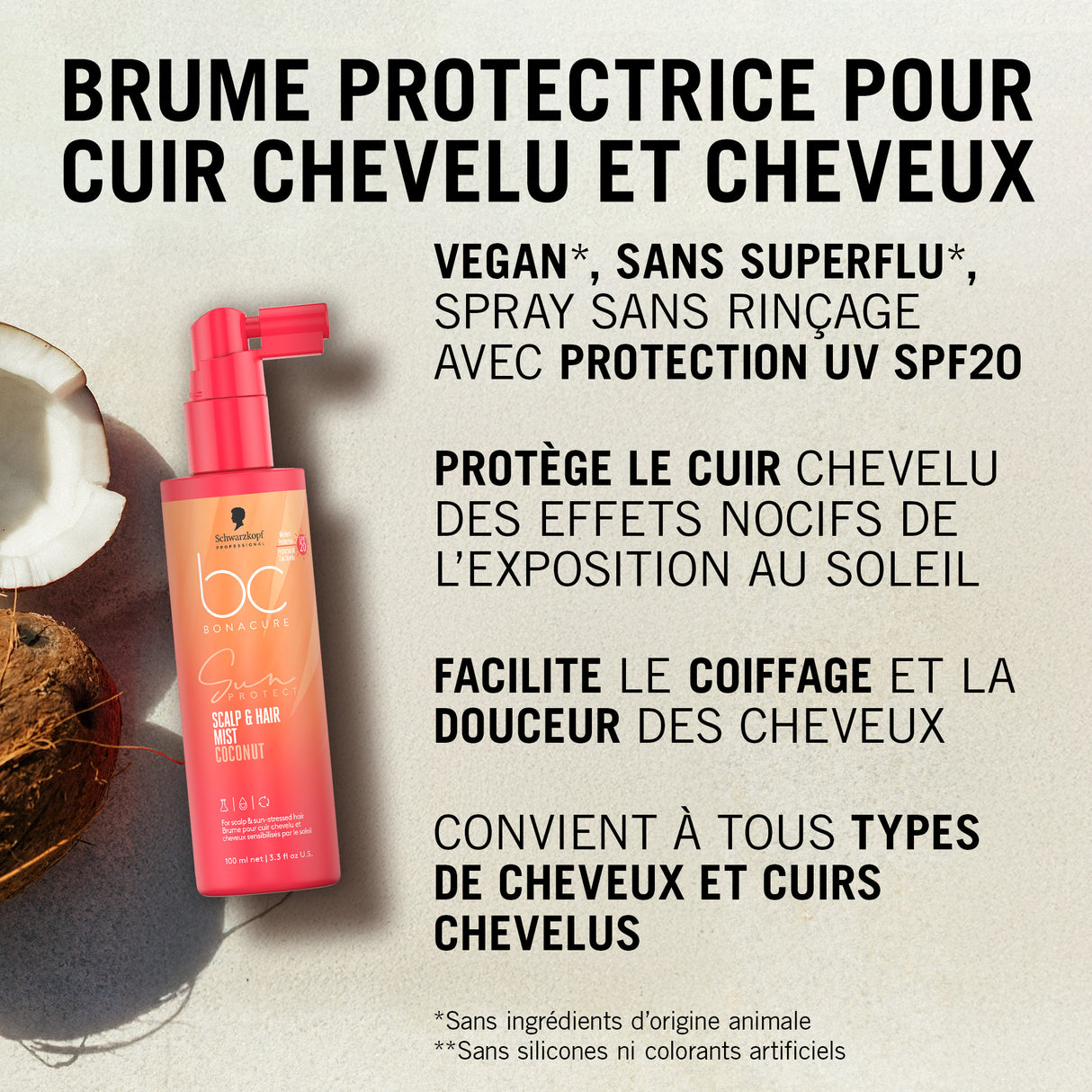 Brume Protectrice Cheveux & Cuir chevelu BC Sun Protect Schwarzkopf 100 ML