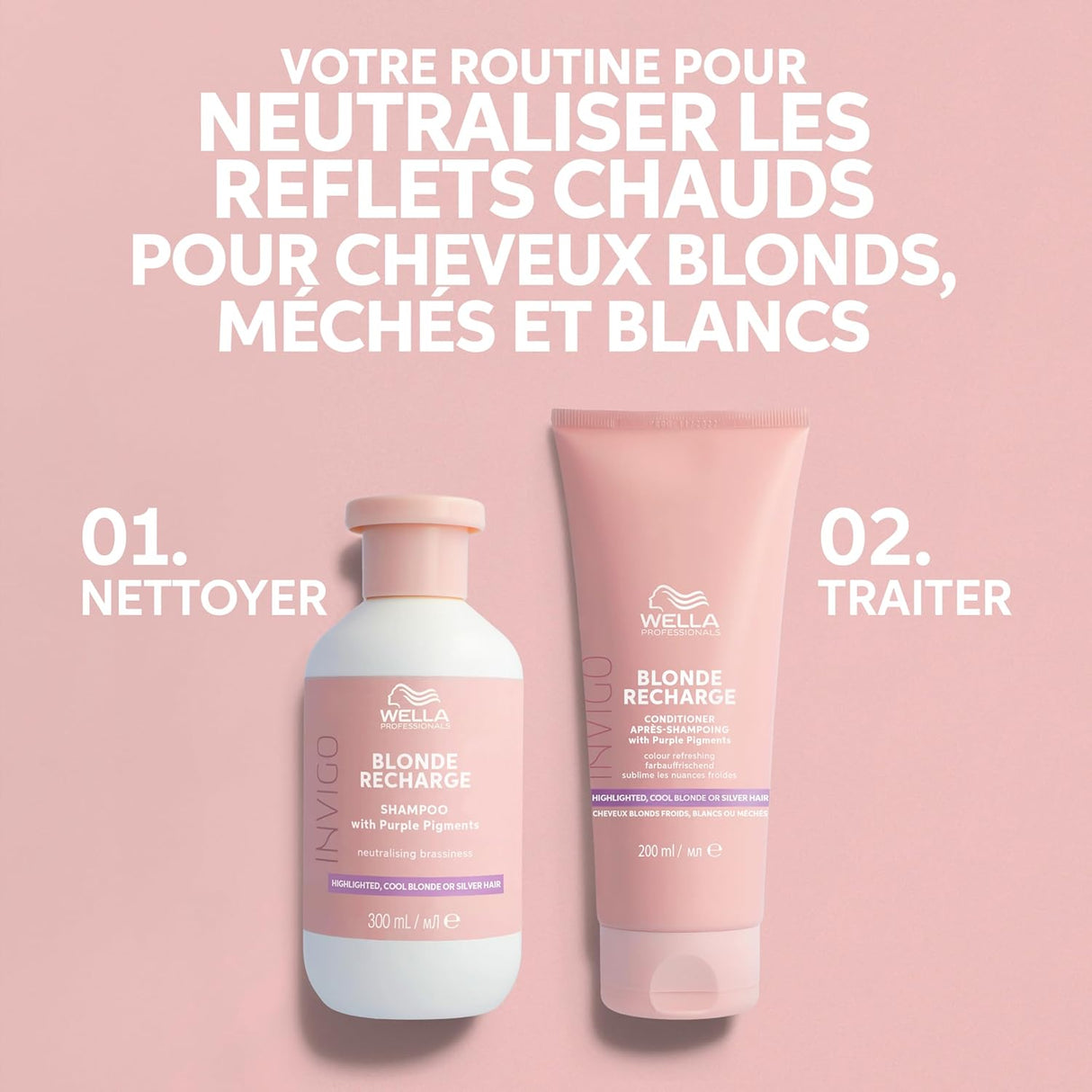 Shampoing Blonde Recharge Invigo Wella 1L