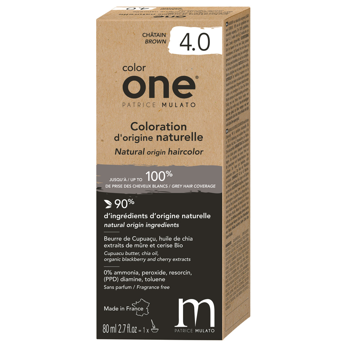 Coloration Naturelle 4.0 CHÂTAIN Color One Mulato 80 ML