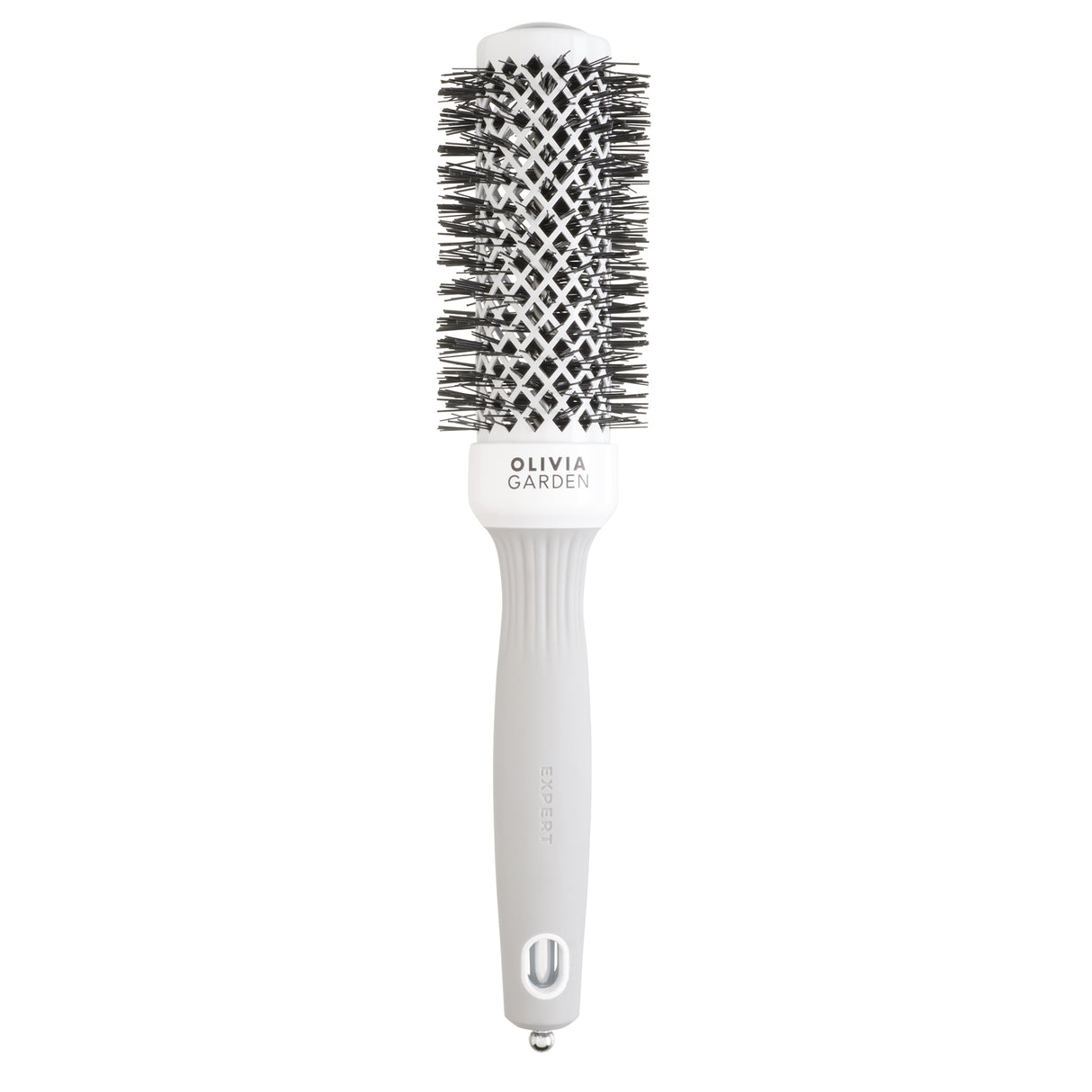 Brosse ronde Olivia Garden Expert Blowout Shine WHITE & GREY