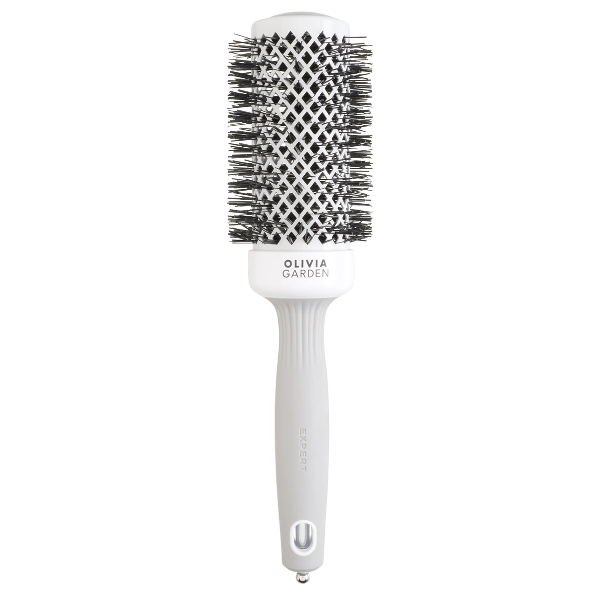 Brosse ronde Olivia Garden Expert Blowout Shine WHITE & GREY