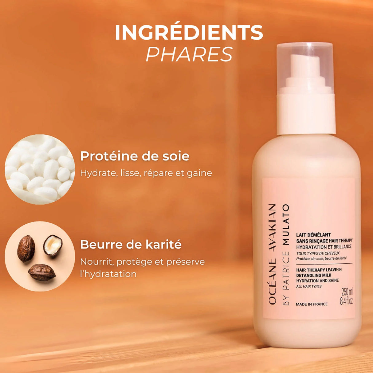Lait Démêlant Sans Rinçage Hair Therapy Océane Avakian by Mulato 250 ML