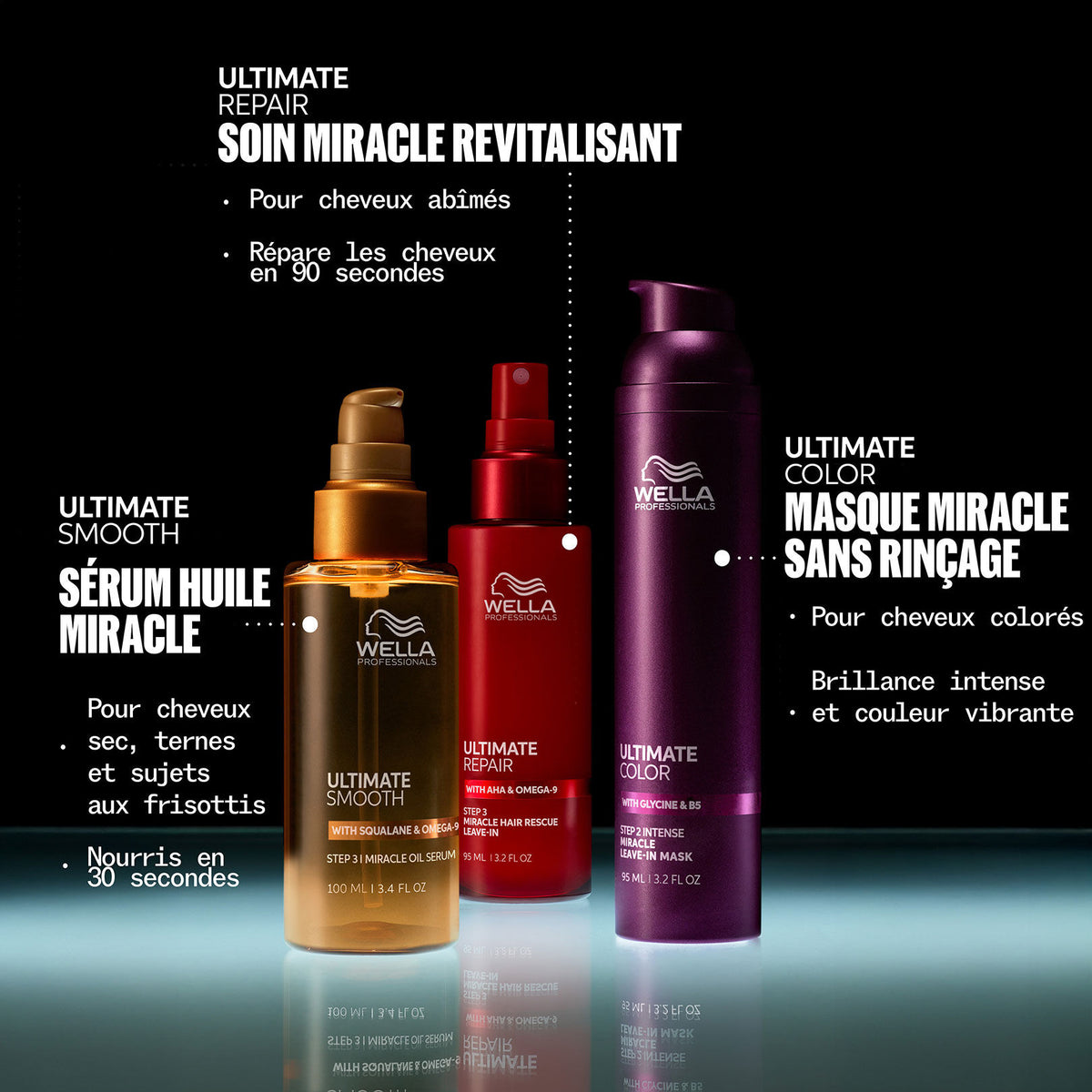 Masque Miracle sans rinçage Ultimate Color Wella 95 ML