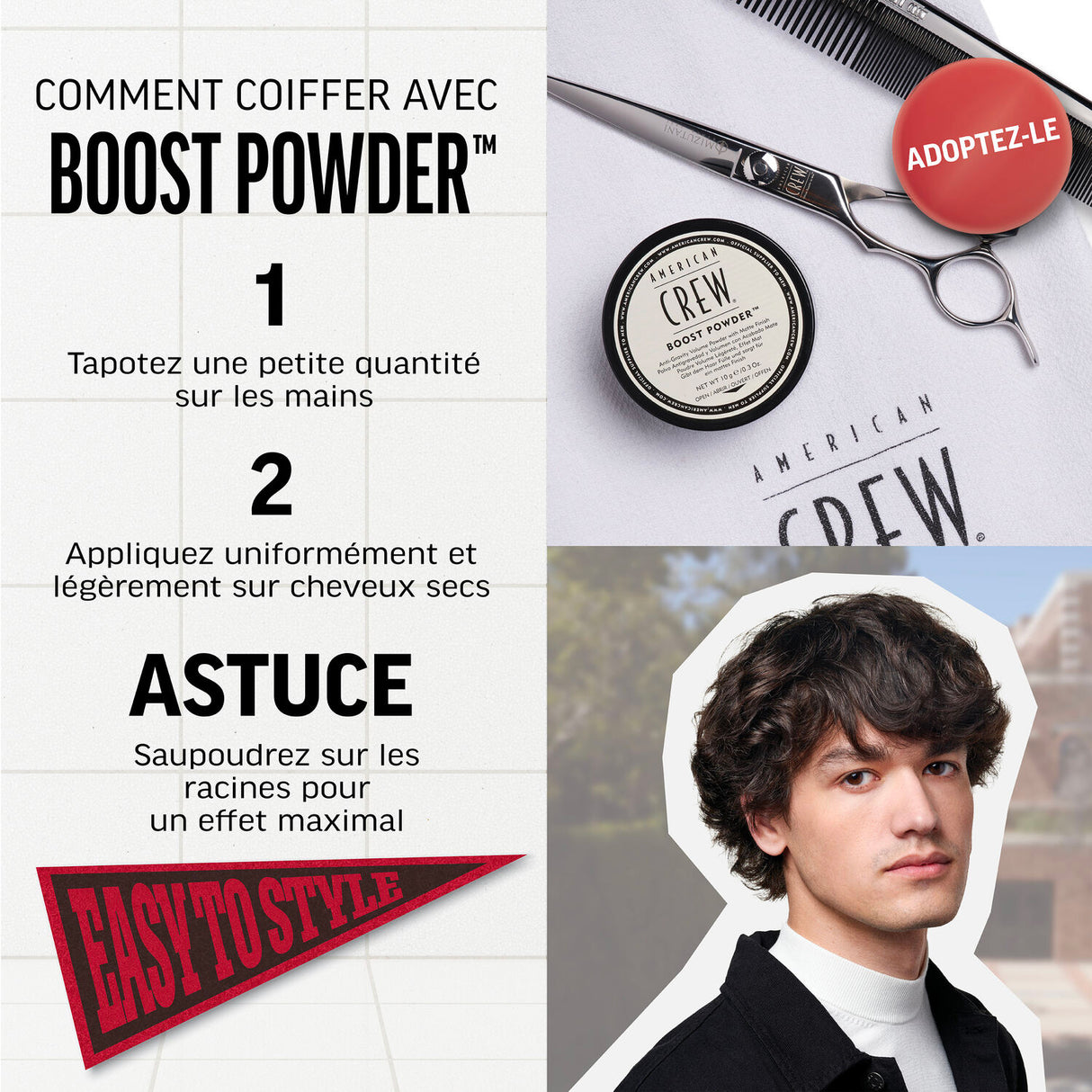 Poudre Boost Powder American Crew 20 G