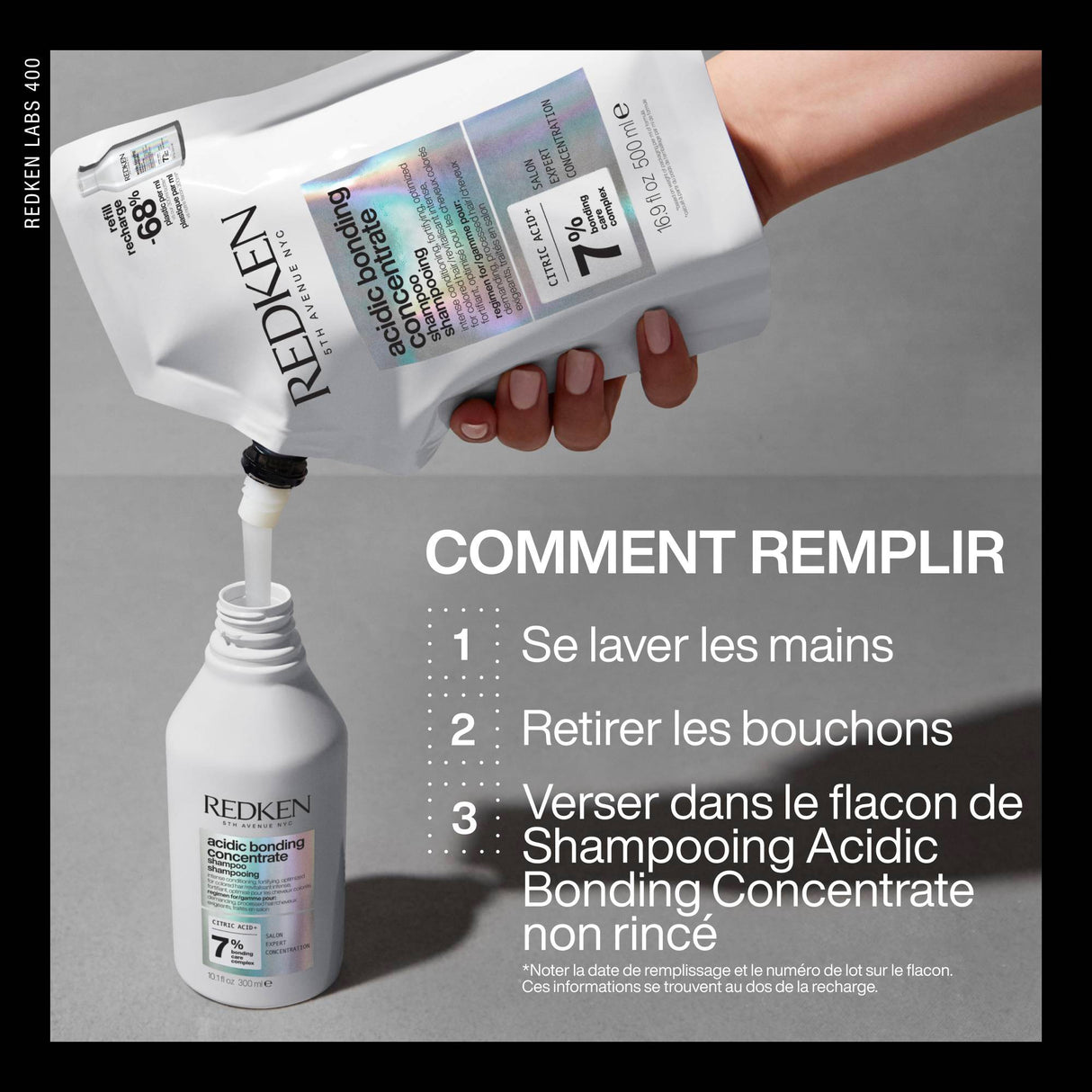 Éco-Recharge Shampoing Acidic Bonding Concentrate Redken 500 ML