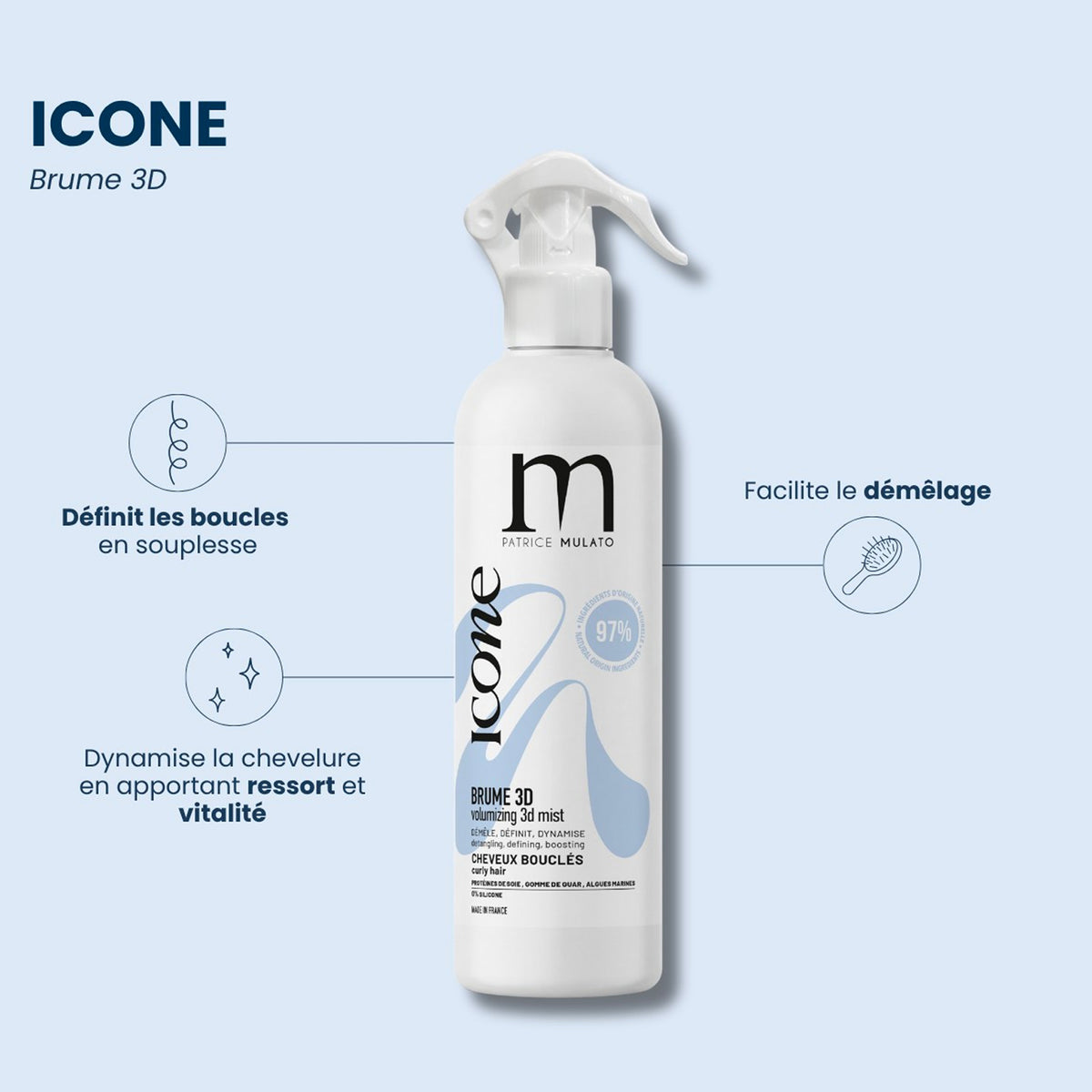 Brume 3D Cheveux Bouclés Mulato 300 ML
