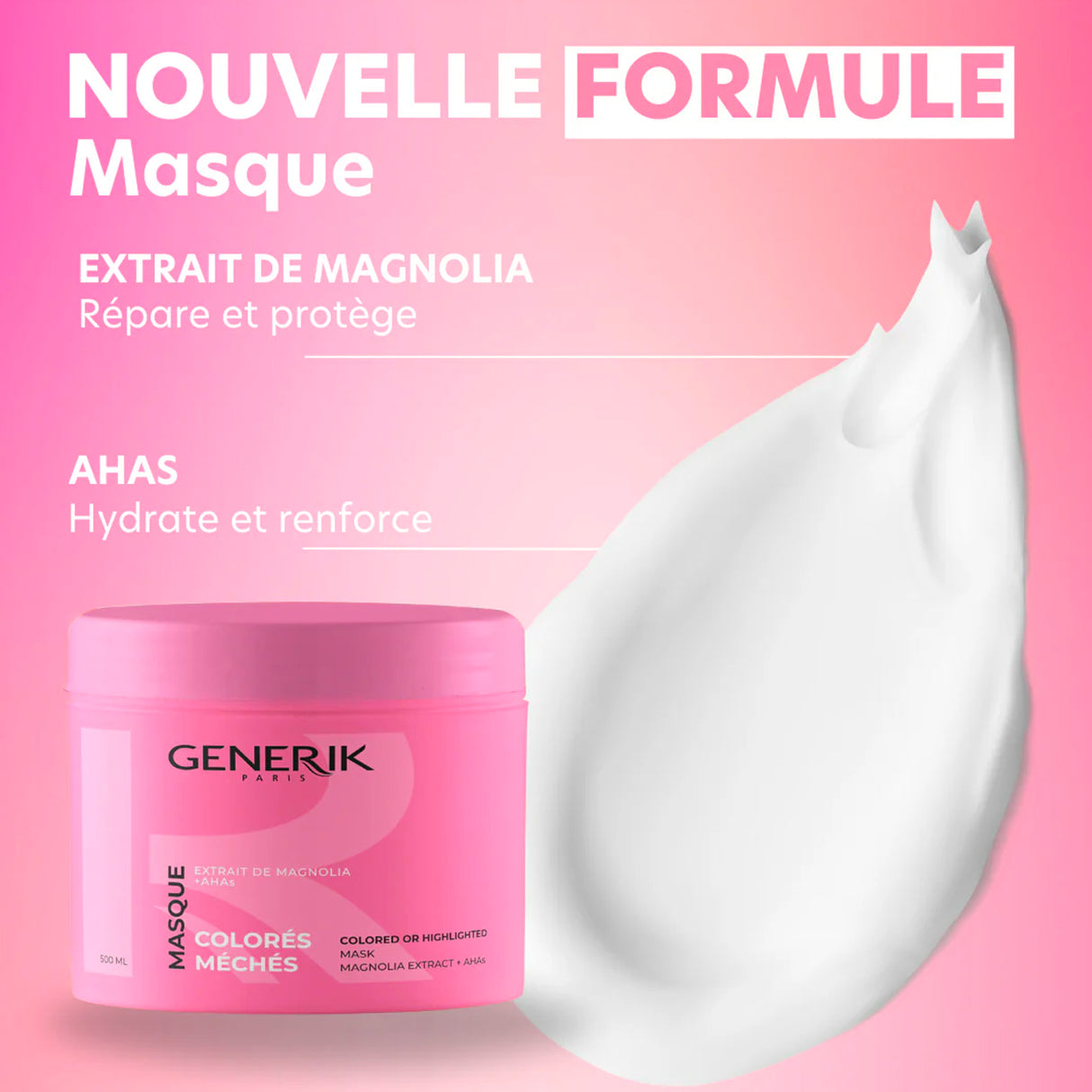 Masque Cheveux Colorés/Méchés Generik 500 ML