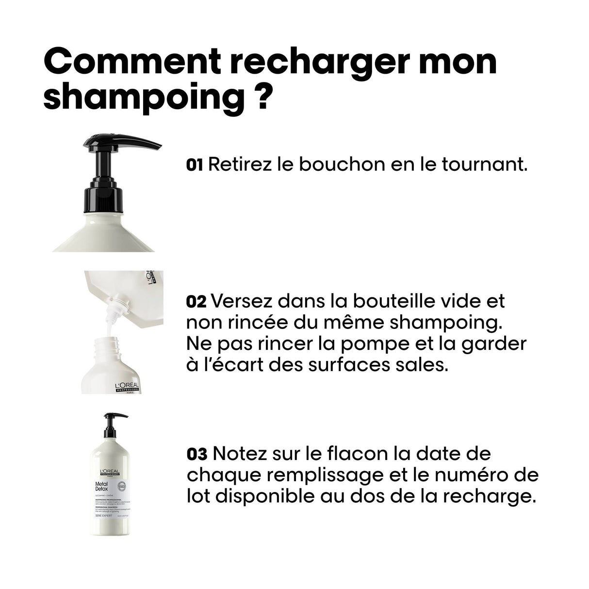 Éco-Recharge Shampoing Metal Detox L'Oréal Professionnel 1000 ML