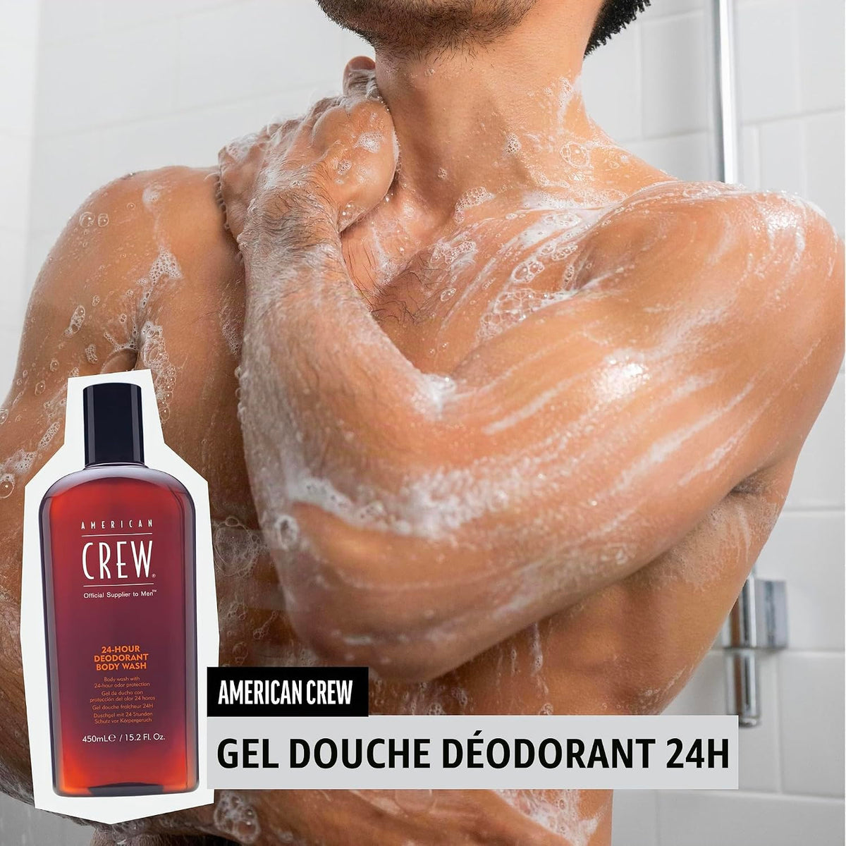 Gel Douche Déodorant Homme 24h American Crew 450 ML