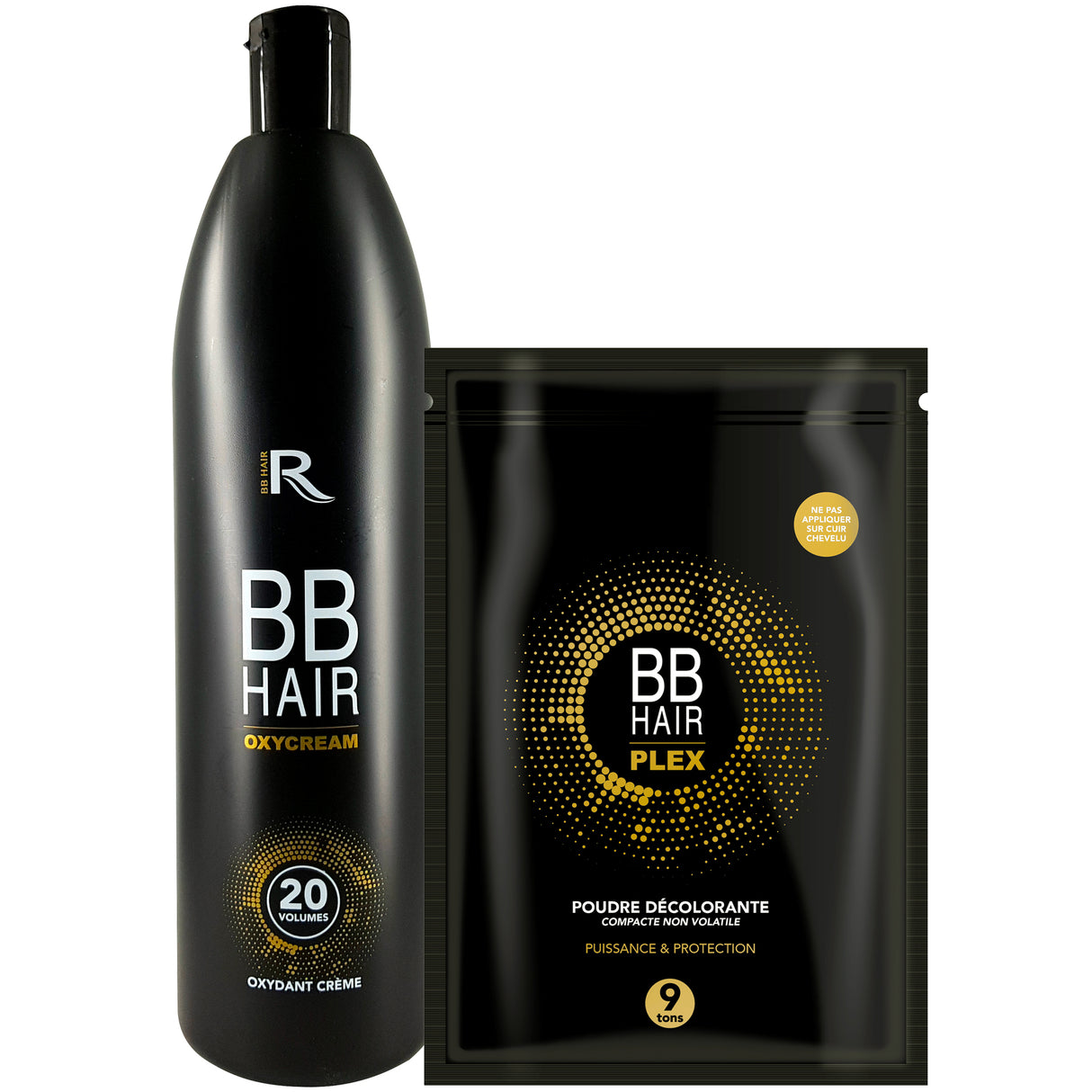 Pack Oxydant 20 Vol + Poudre Décolorante 9 Tons Plex BBHair Generik